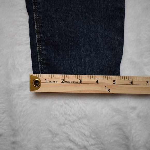 Hudson Krista Super Skinny Sz 31 Distressed 5 Pocket Dark Wash Denim Pants Jeans - Picture 16 of 16